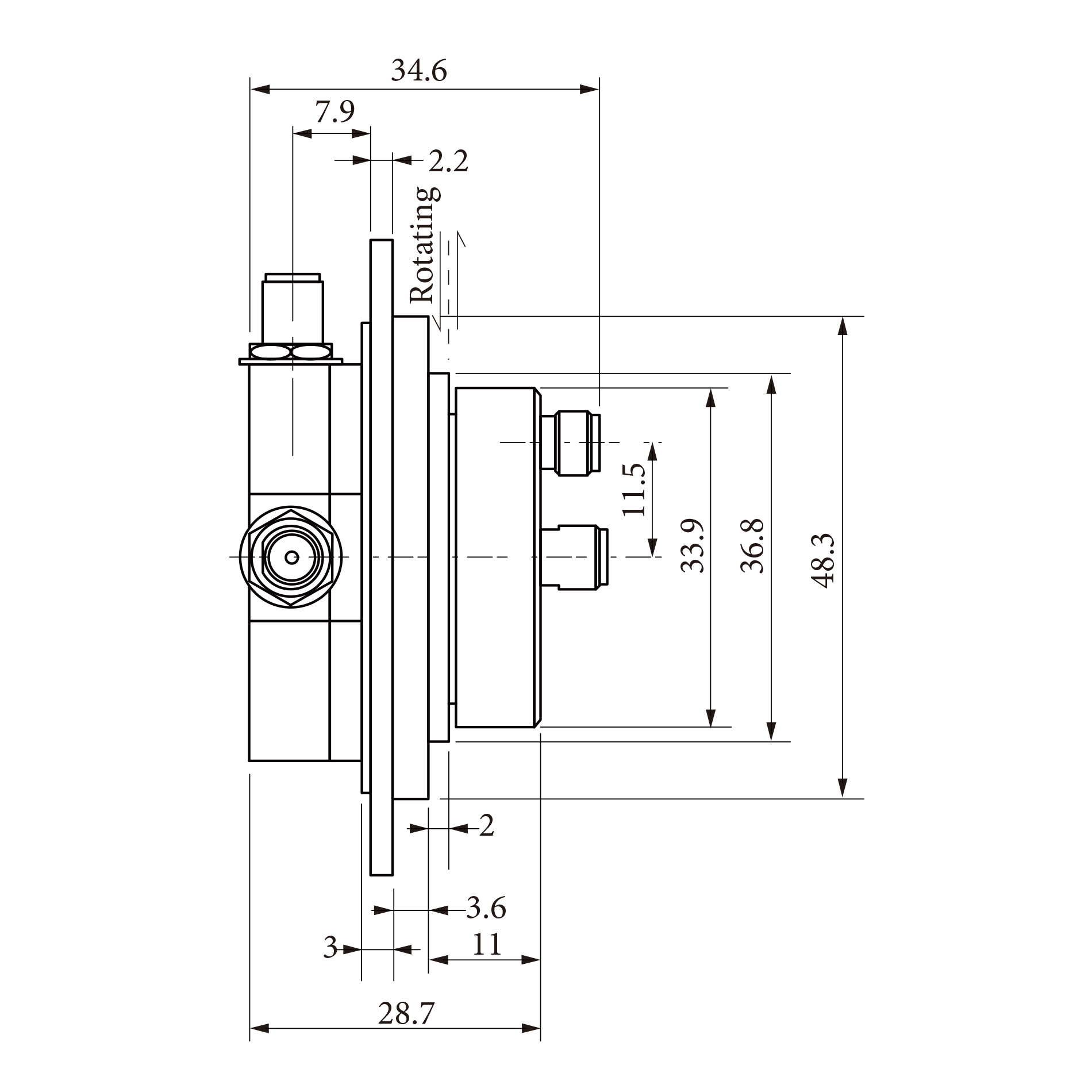 ˫·תؽRJ518236 1CH19.4 to 21.2 GHz 2CH29.1 to 31 GHz 2.92ͷ