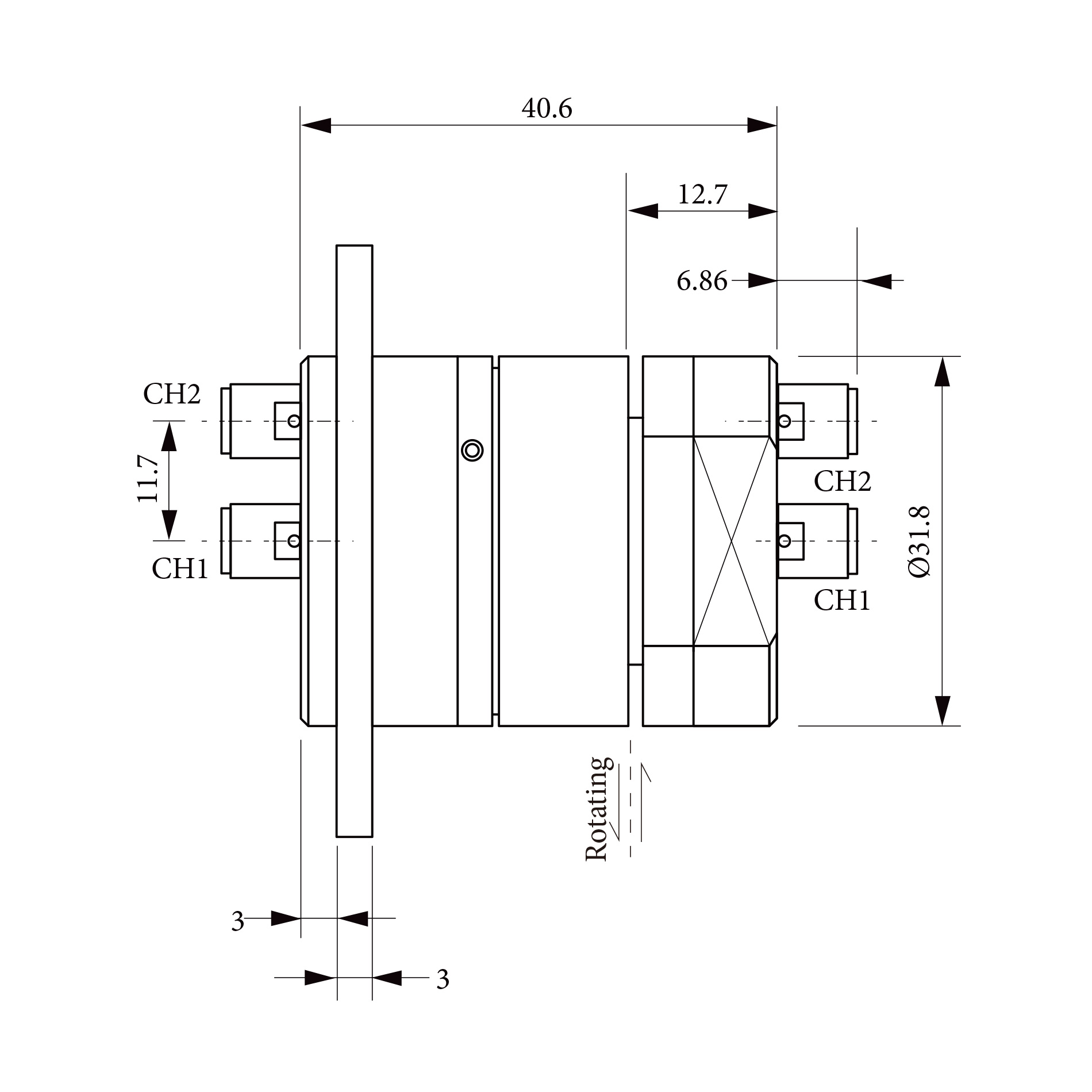 ˫·ͬתؽRJ518222 1CHDC to 18 GHz 2CHDC to 2 GHz 2 to 4 GHz