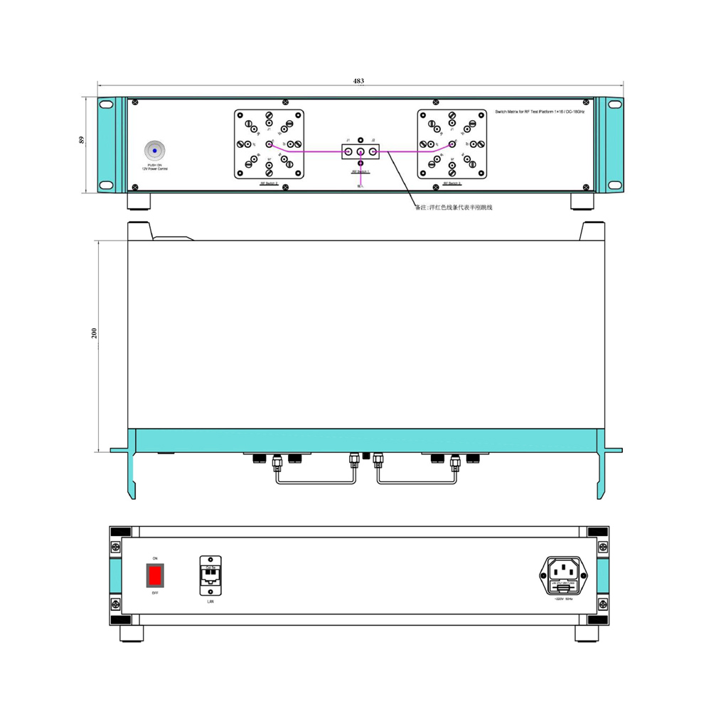 SW516123单刀多掷同轴开关